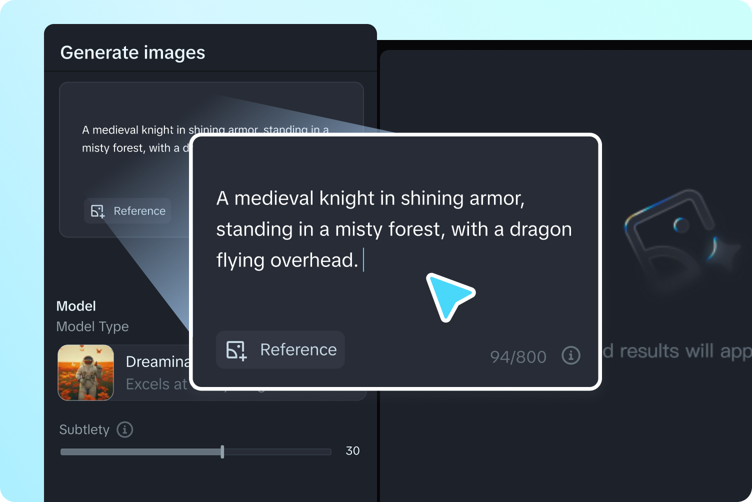 ขั้นตอนที่ 1 เขียนข้อความแจ้งเพื่อสร้างภาพ